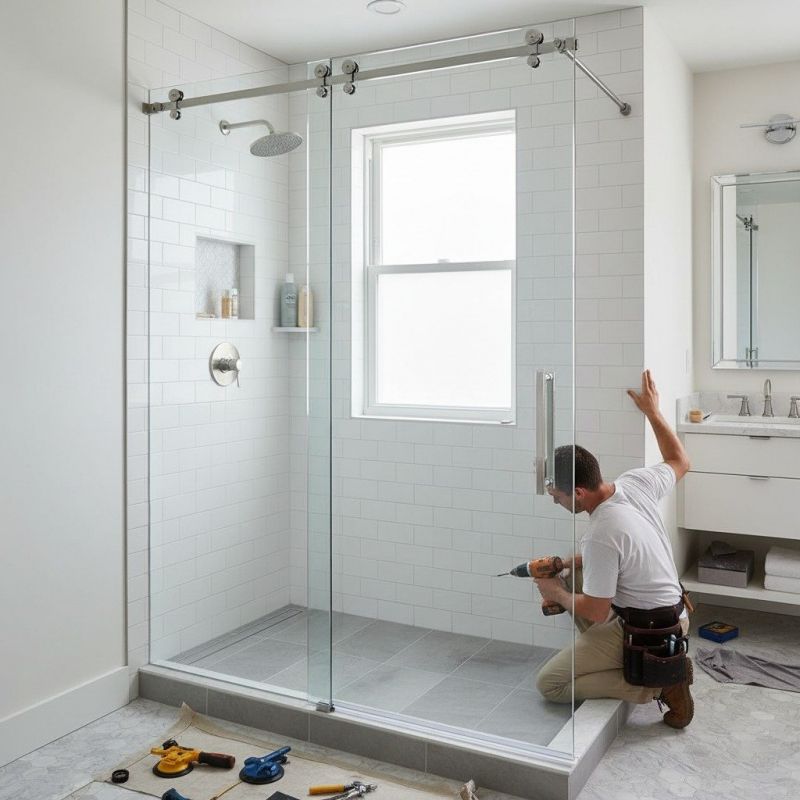Glass Shower Door Installation in Alpharetta, GA